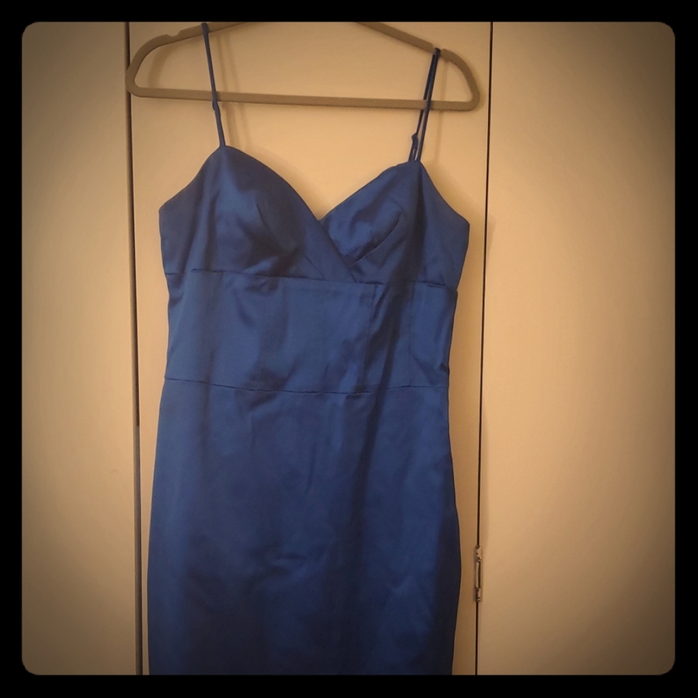 OC by OC Royal Blue Satin Dress